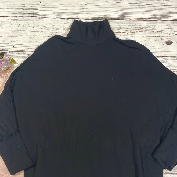 MAJESTIC Filatures Paris Nieman Marcus Black French Terry Turtleneck Dress 1 - Picture 6 of 10
